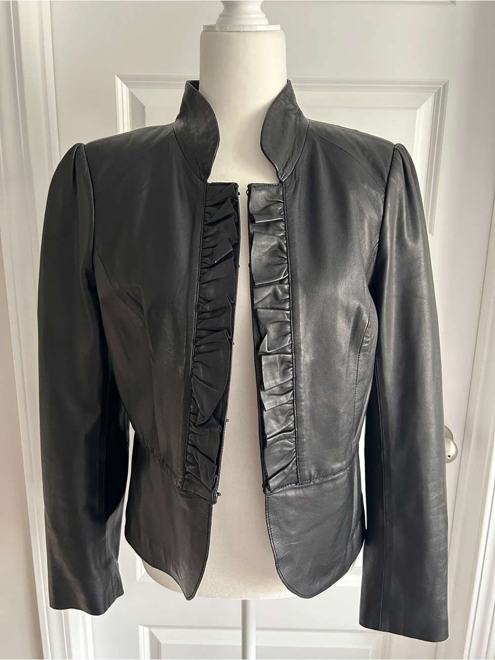 WHBM Cropped Leather Jacket